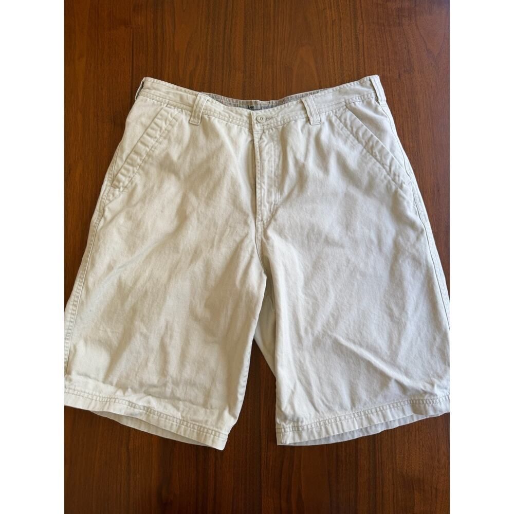 Vintage Lee Dungarees Heavy Cotton Twill Khaki Shorts Size 34